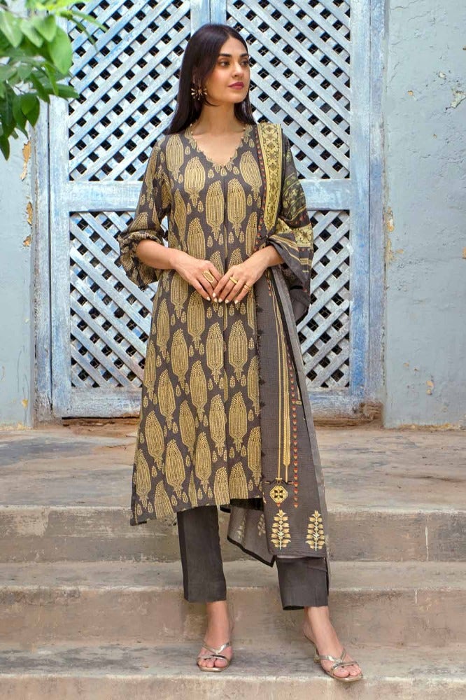 Gul Ahmed | Winter Collection 24 | Suit LT-32023 A - Official Gul Ahmed stockist in UK - Sakeena London