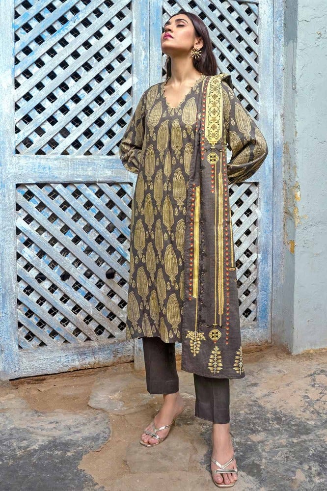 Gul Ahmed | Winter Collection 24 | Suit LT-32023 A - Official Gul Ahmed stockist in UK - Sakeena London