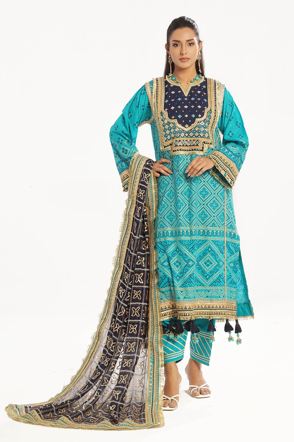 Gul Ahmed | Chunri Lawn 25 | BM-52021 - Official Gul Ahmed stockist in UK - Sakeena London