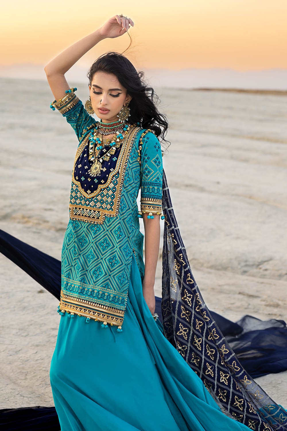 Gul Ahmed | Chunri Lawn 25 | BM-52021 - Official Gul Ahmed stockist in UK - Sakeena London