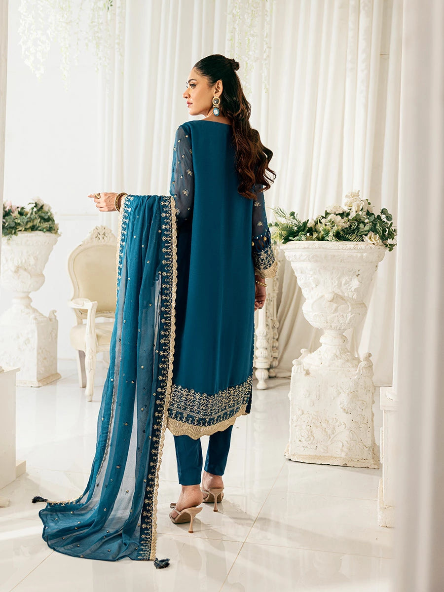 Salitex | Signature Festive Chiffon | SUNS7CH032UT - Official Salitex stockist in UK - Sakeena London