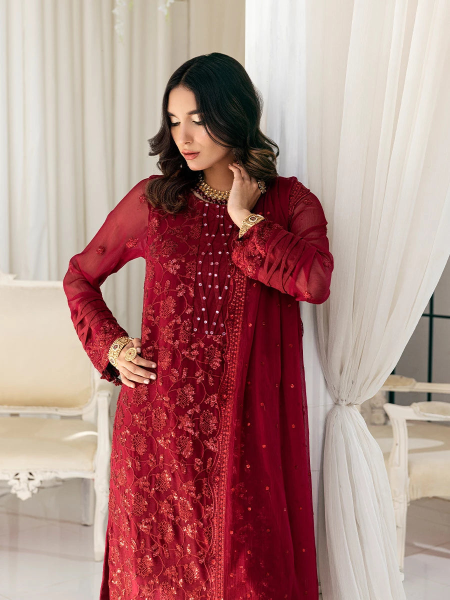 Salitex | Signature Festive Chiffon | SUNS7CH026UT - Official Salitex stockist in UK - Sakeena London