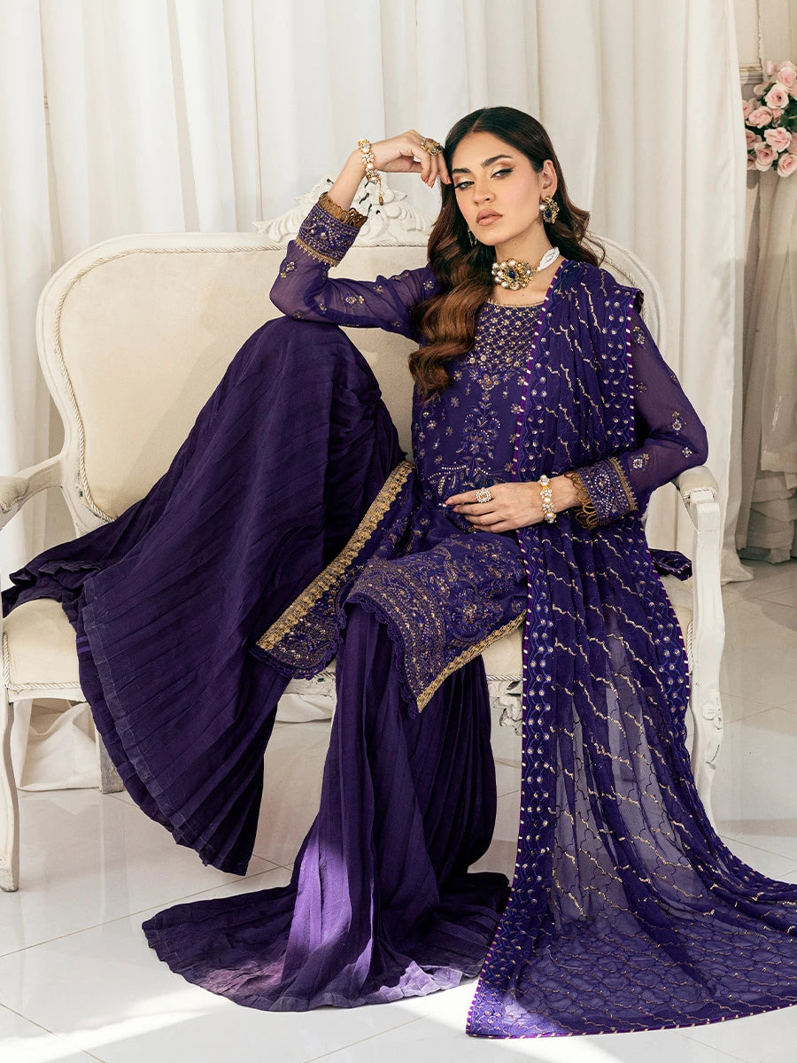 Salitex | Signature Festive Chiffon | SUNS7CH046UT - Official Salitex stockist in UK - Sakeena London