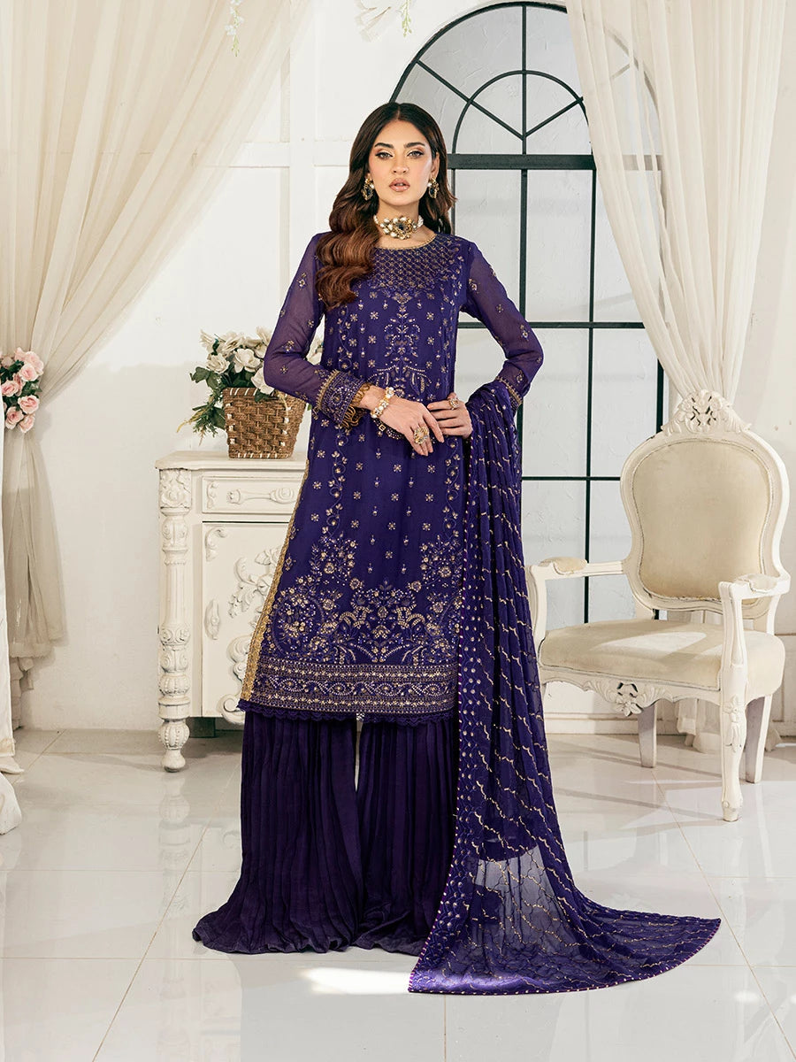 Salitex | Signature Festive Chiffon | SUNS7CH046UT - Official Salitex stockist in UK - Sakeena London