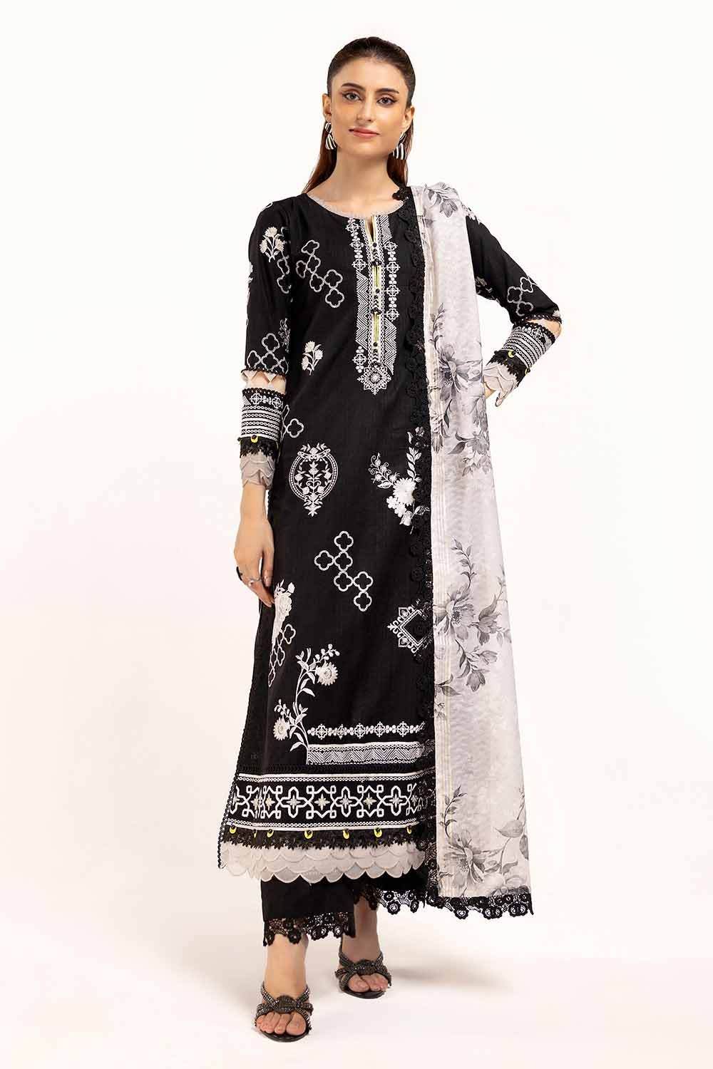 Gul Ahmed | Winter Collection 24 | Zari Jacquard Dupatta ST-42010 - Official Gul Ahmed stockist in UK - Sakeena London