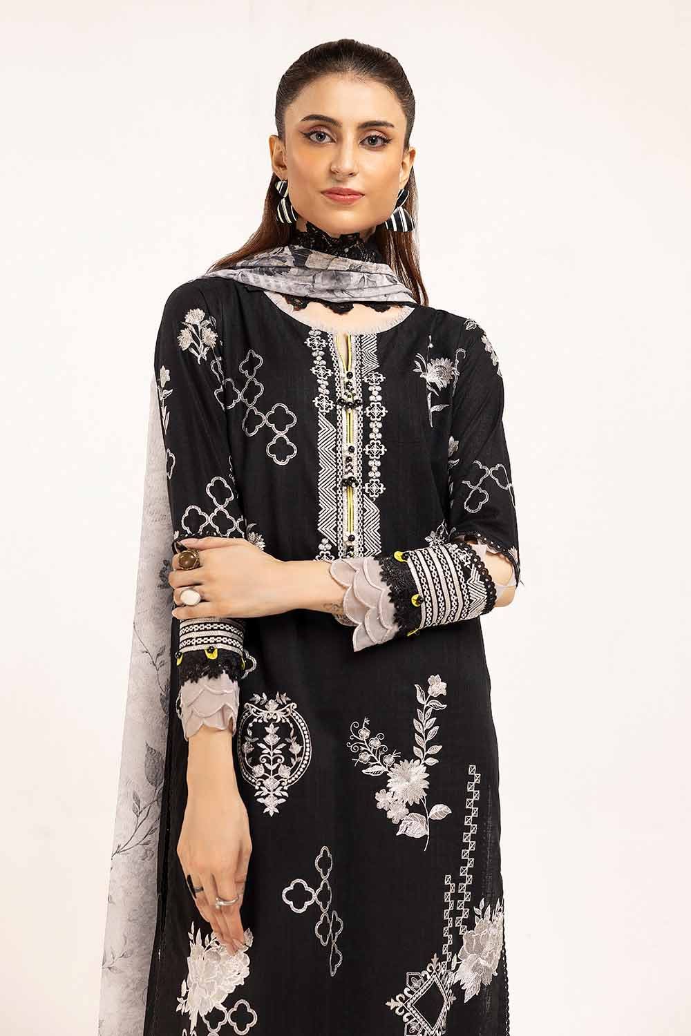 Gul Ahmed | Winter Collection 24 | Zari Jacquard Dupatta ST-42010 - Official Gul Ahmed stockist in UK - Sakeena London