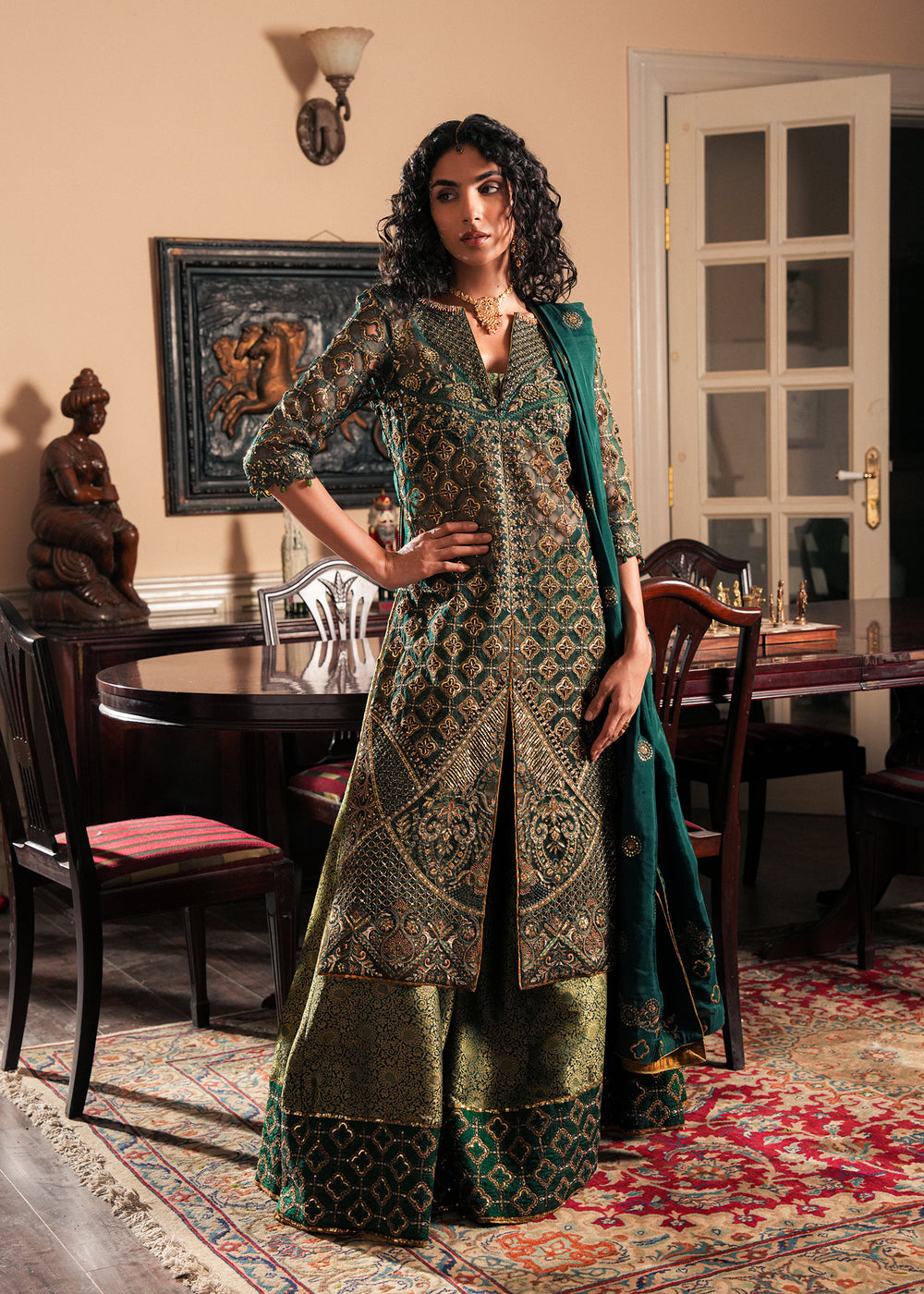 Laj by Lajwanti | Runaway Formals 25 | Emerald Echo - Official Laj by Lajwanti stockist in UK - Sakeena London