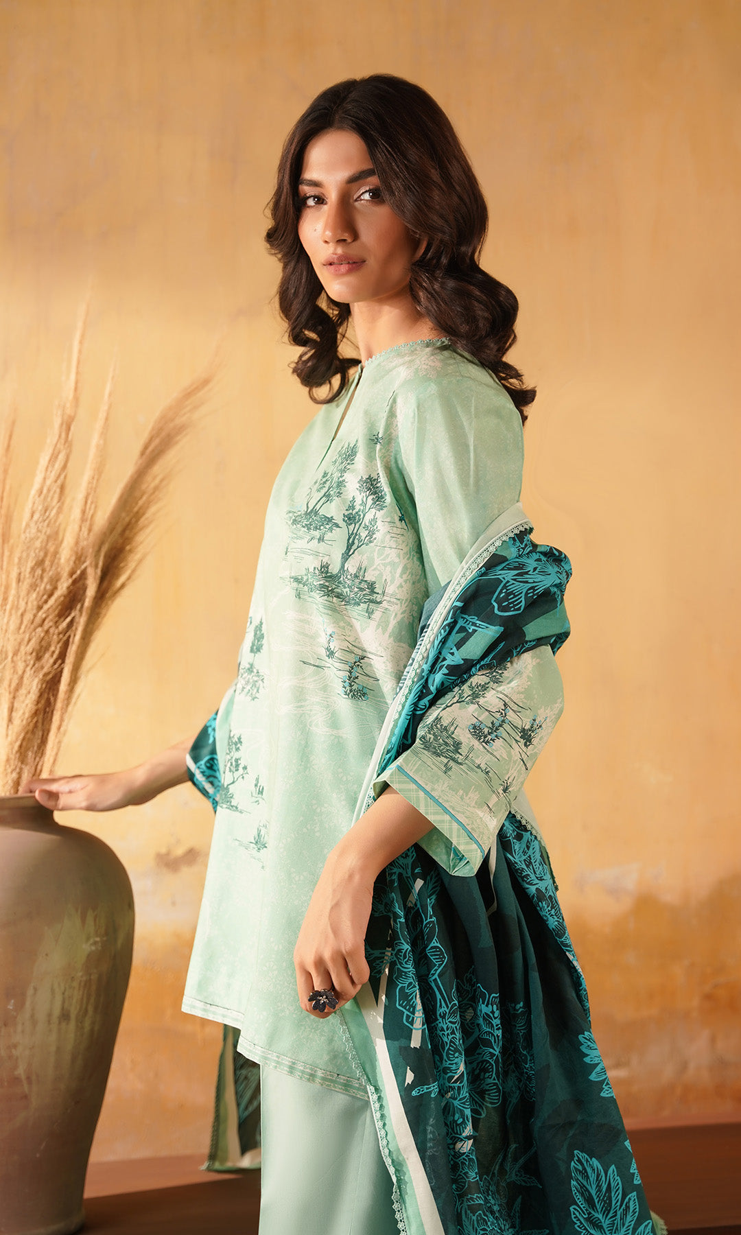 Sahar | Selene Vol 2 | Celadon Bloom - Official Sahar stockist in UK - Sakeena London