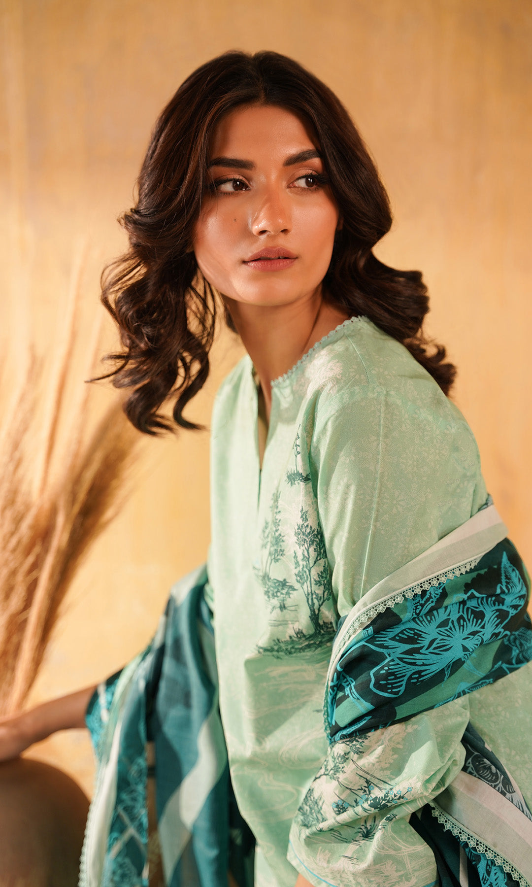 Sahar | Selene Vol 2 | Celadon Bloom - Official Sahar stockist in UK - Sakeena London