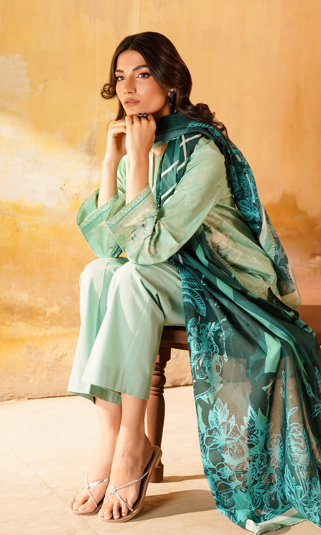 Sahar | Selene Vol 2 | Celadon Bloom - Official Sahar stockist in UK - Sakeena London
