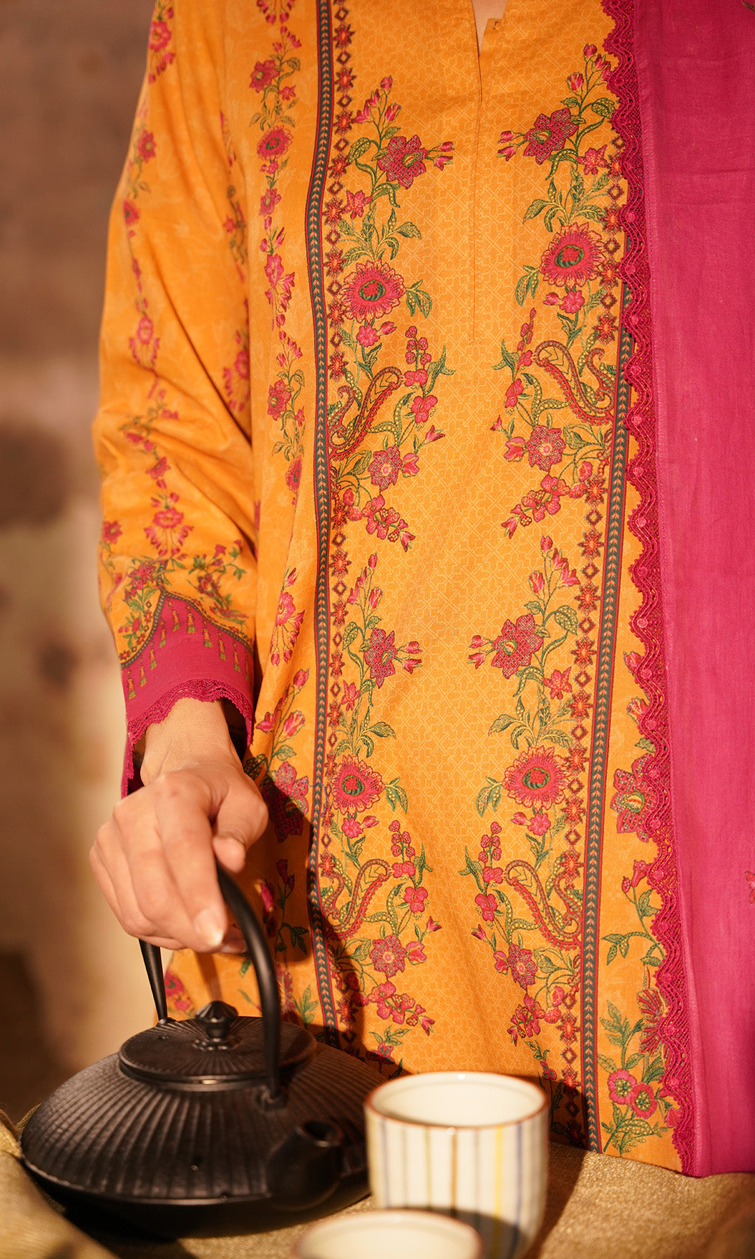 Sahar | Selene Vol 2 | Marigold Magenta - Official Sahar stockist in UK - Sakeena London