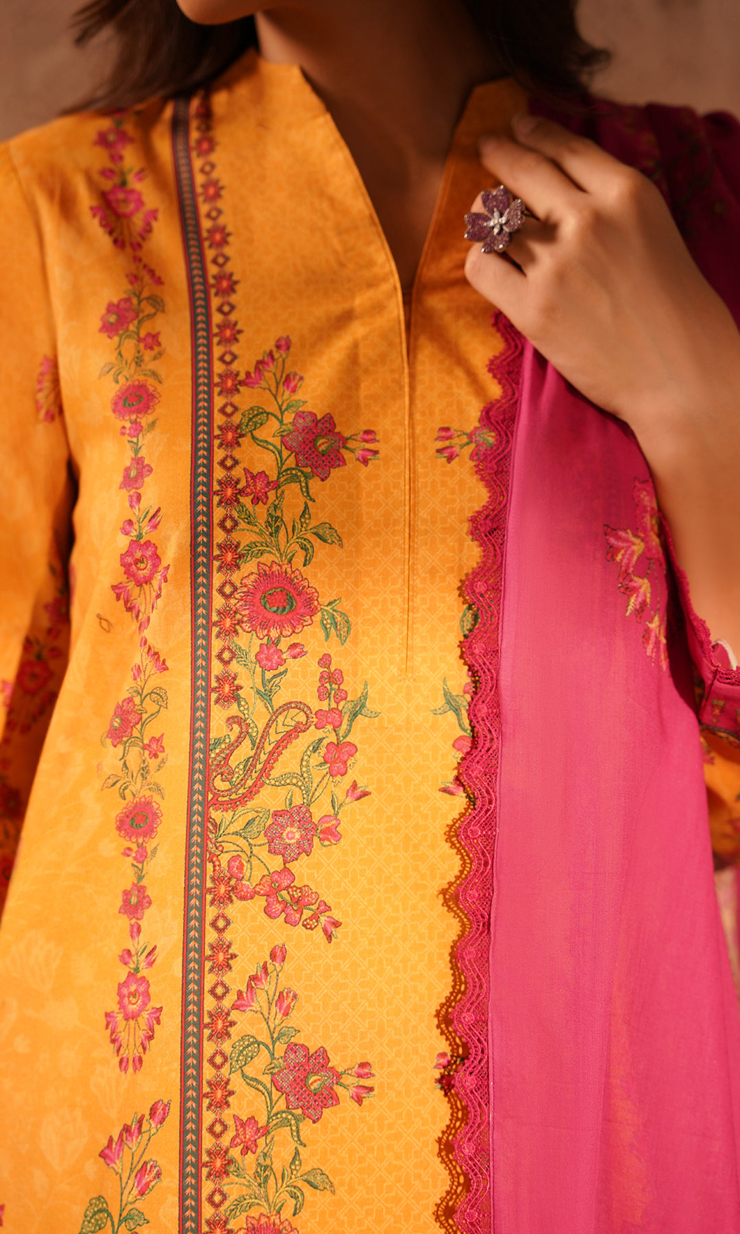 Sahar | Selene Vol 2 | Marigold Magenta - Official Sahar stockist in UK - Sakeena London