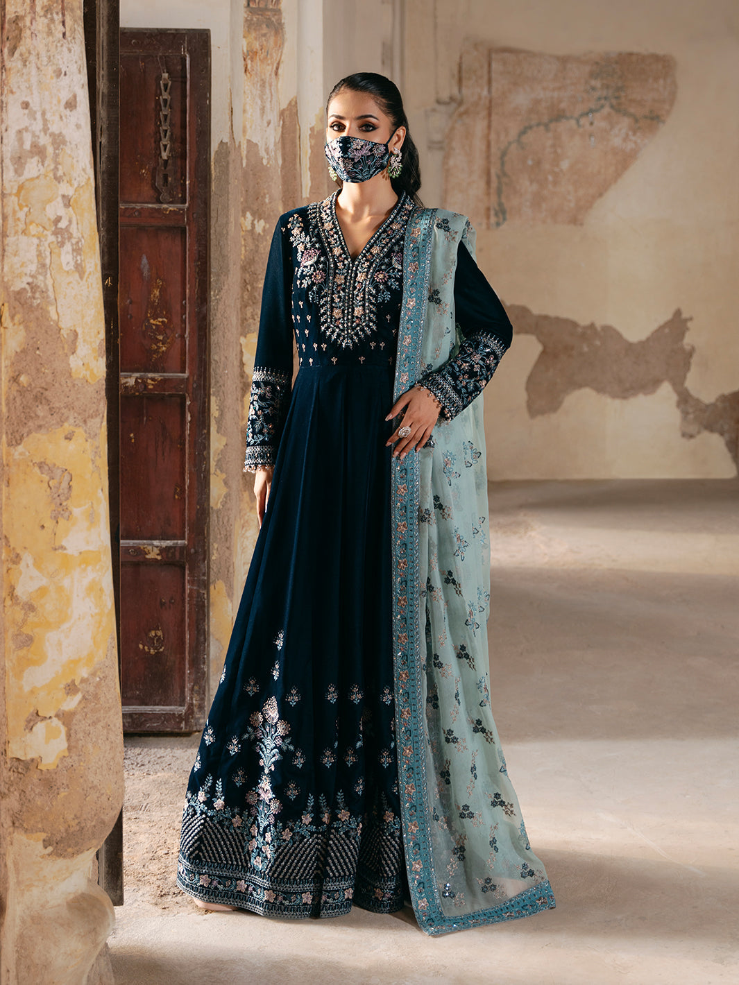 Flossie | Siara Velvet Formals | V-101 - Official Flossie stockist in UK - Sakeena London