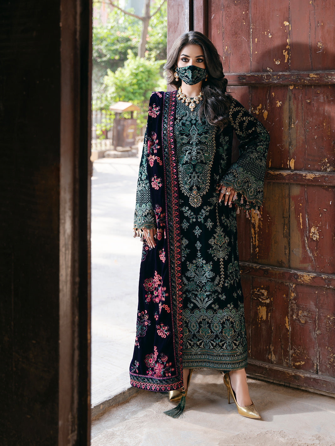 Flossie | Siara Velvet Formals | V-102 - A - Official Flossie stockist in UK - Sakeena London