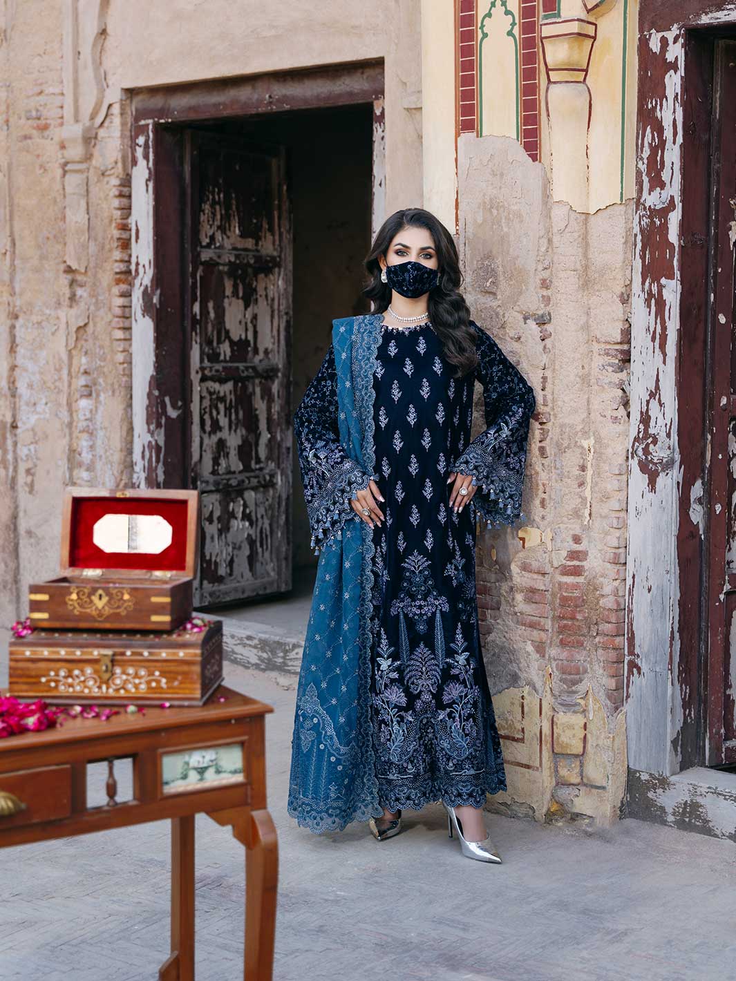 Flossie | Siara Velvet Formals | V-105 - A - Official Flossie stockist in UK - Sakeena London