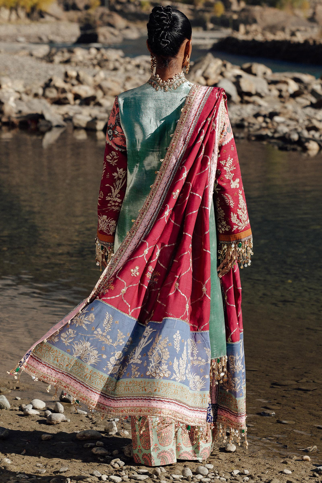 Sana Safinaz | Winter Shawl 24 | V241-006-3CP - Official Sana Safinaz stockist in UK - Sakeena London