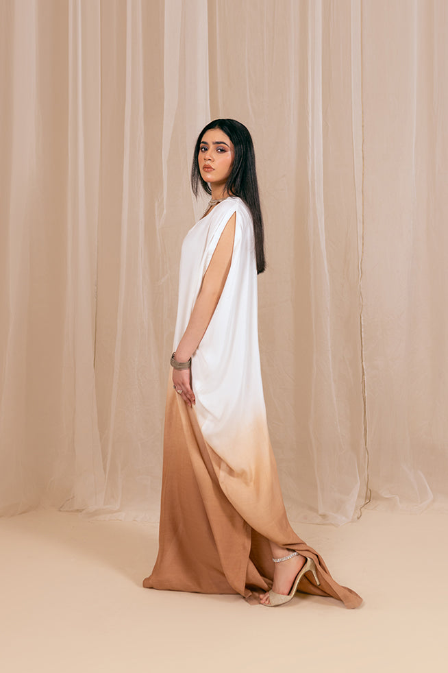 Fozia Khalid | Kaftaan | Ombre Whisper - Official Fozia Khalid stockist in UK - Sakeena London