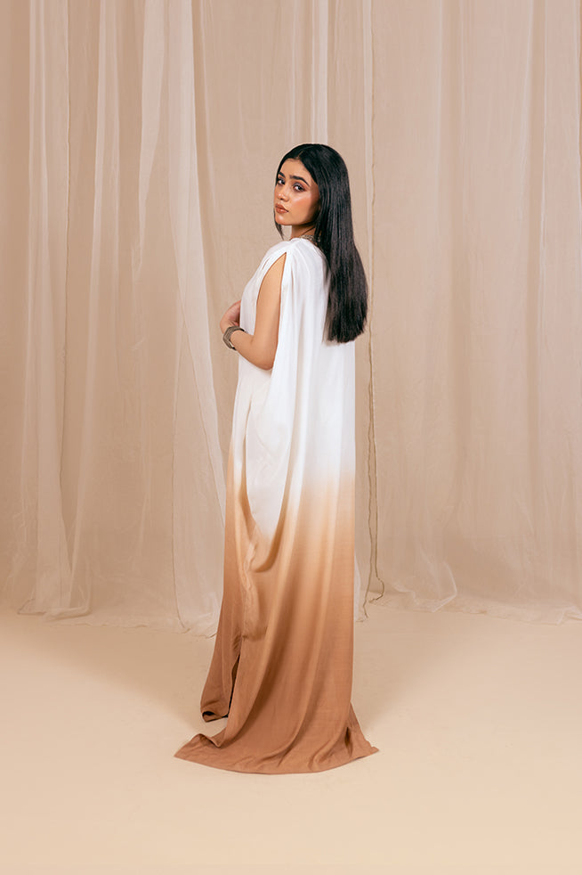 Fozia Khalid | Kaftaan | Ombre Whisper - Official Fozia Khalid stockist in UK - Sakeena London