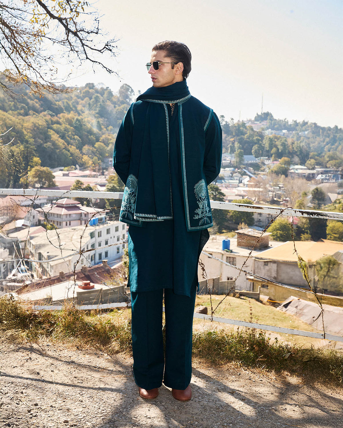 Pakistani Menswear | SLATE - WAISTCOAT - Official Jugnu stockist in UK - Sakeena London