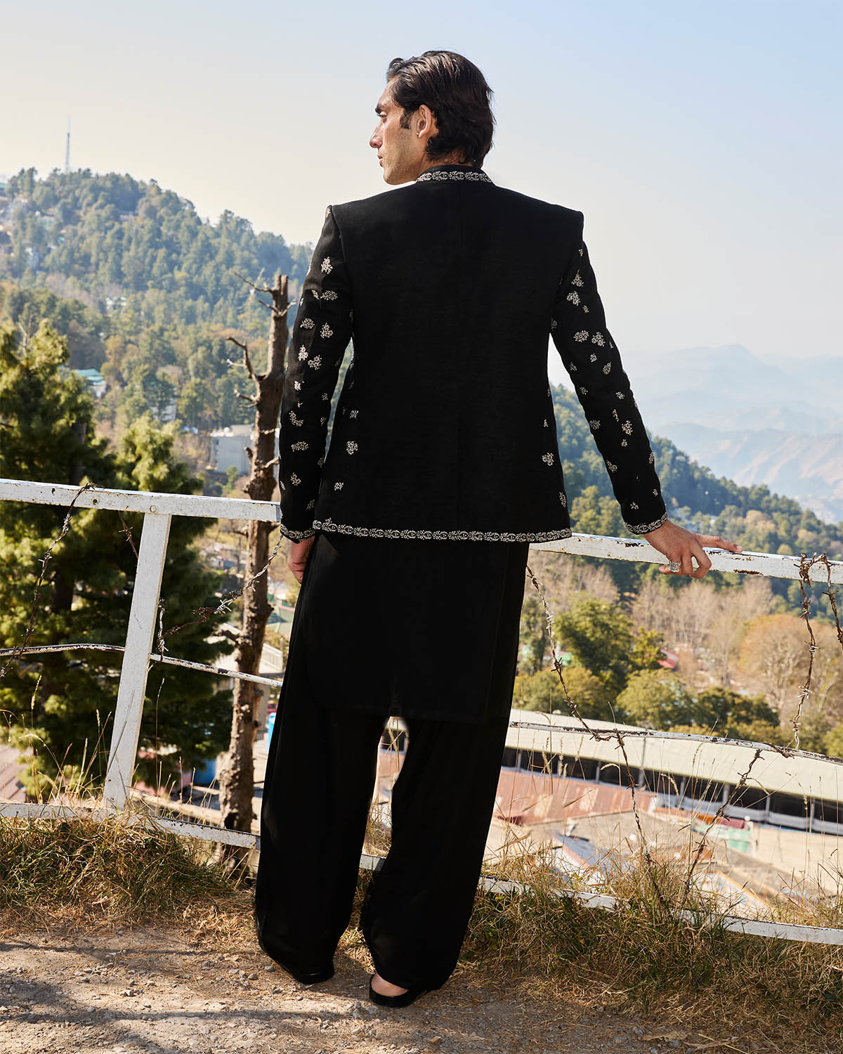Pakistani Menswear | SHADOW - BLAZER - Official Jugnu stockist in UK - Sakeena London