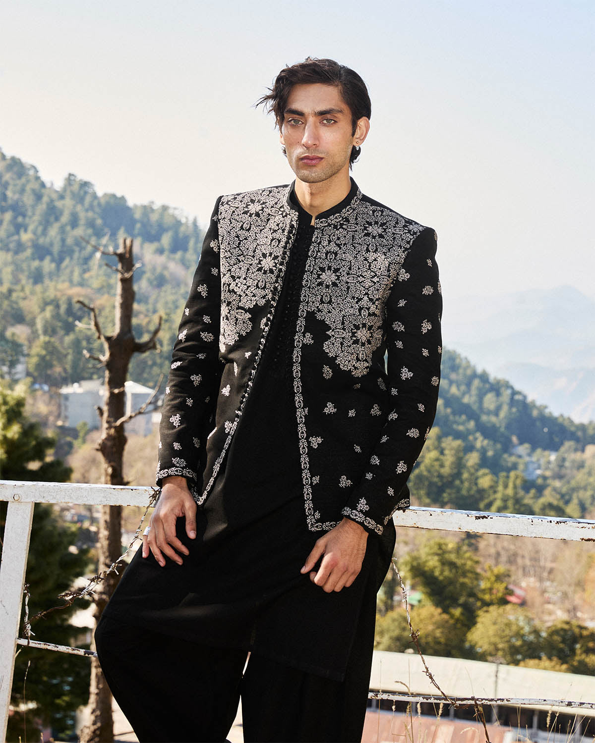 Pakistani Menswear | SHADOW - BLAZER - Official Jugnu stockist in UK - Sakeena London