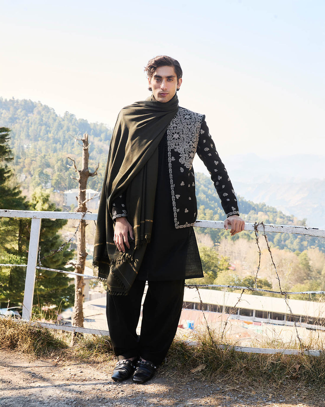 Pakistani Menswear | SHADOW - BLAZER - Official Jugnu stockist in UK - Sakeena London