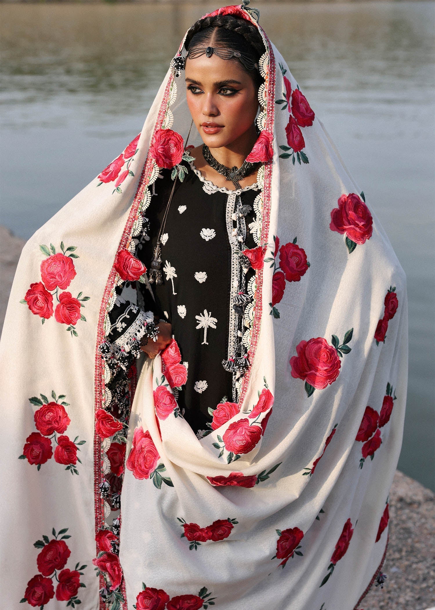 Hussain Rehar | Karandi 25 | Rose - Official Hussain Rehar stockist in UK - Sakeena London