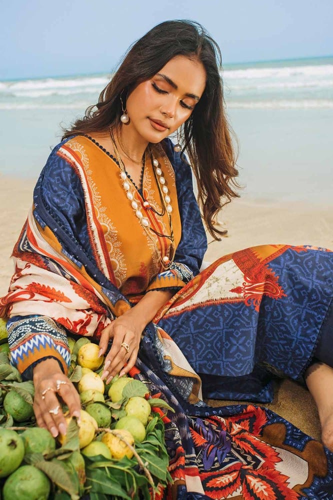 Gul Ahmed | Winter Collection 24 | Cotton Net Dupatta CD-32008 - Official Gul Ahmed stockist in UK - Sakeena London