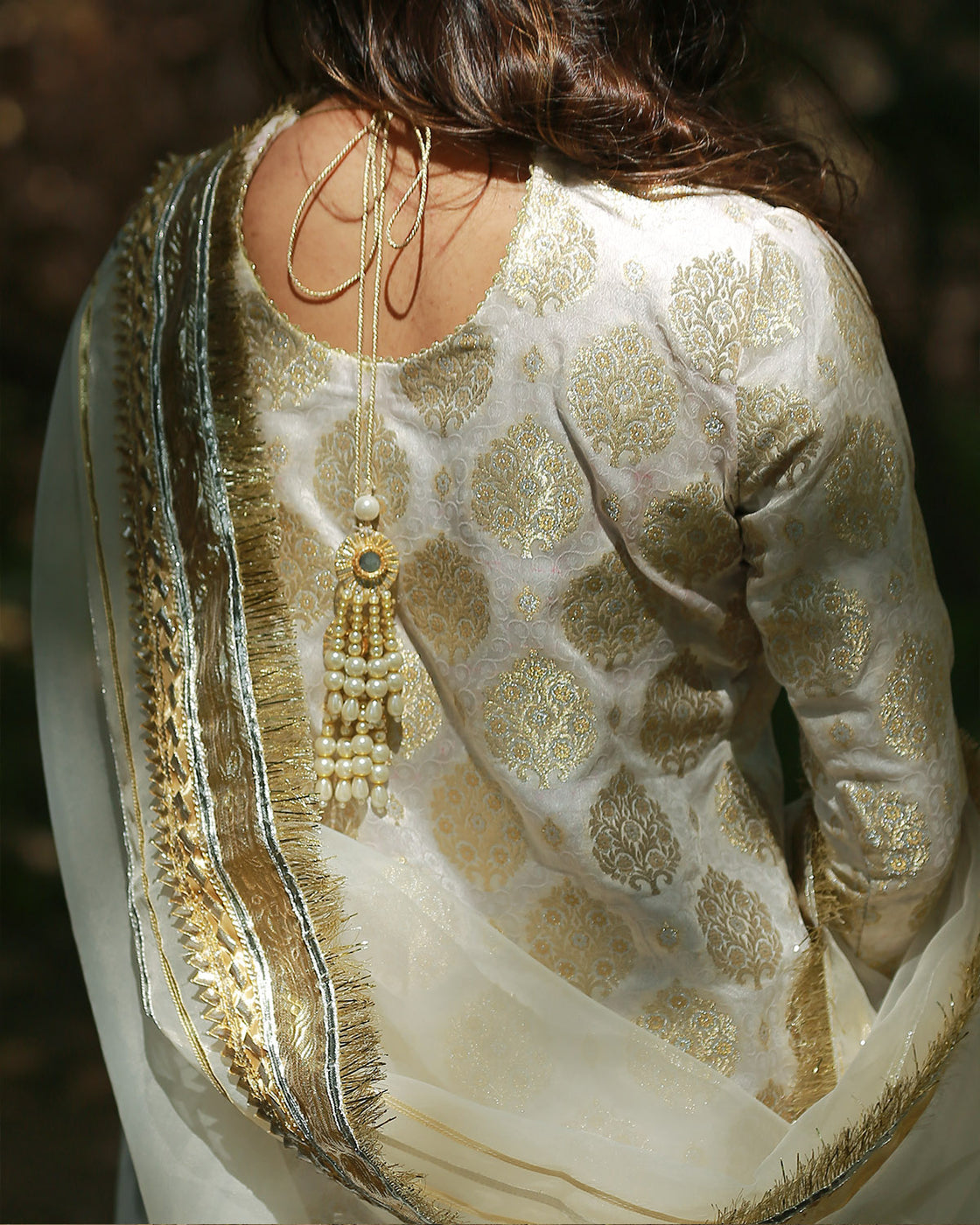 Zar | Gharara Formals | White - Official Zar stockist in UK - Sakeena London