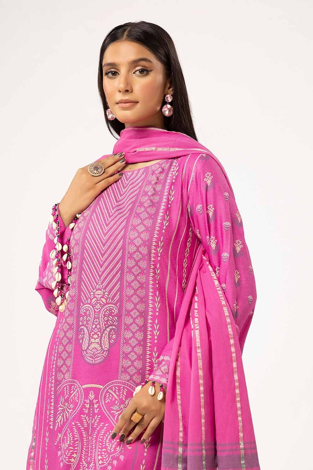 Gul Ahmed | Winter Collection 24 | Yarn Dyed Dupatta YD-42001 - Official Gul Ahmed stockist in UK - Sakeena London