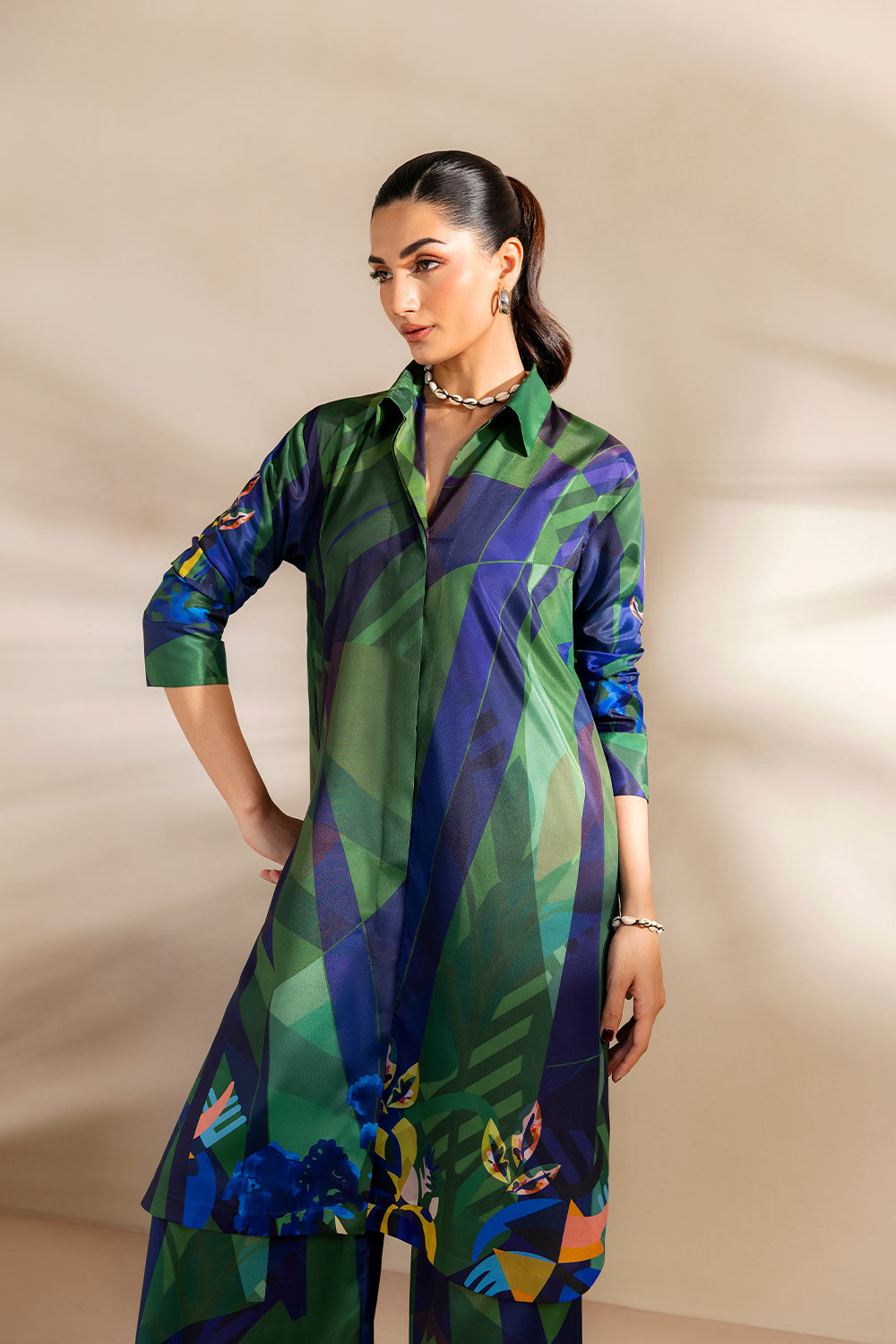 Saira Rizwan | Silk Coords 25 | SHORELINE SERENADE - SRSP-25-08 - Official Saira Rizwan stockist in UK - Sakeena London