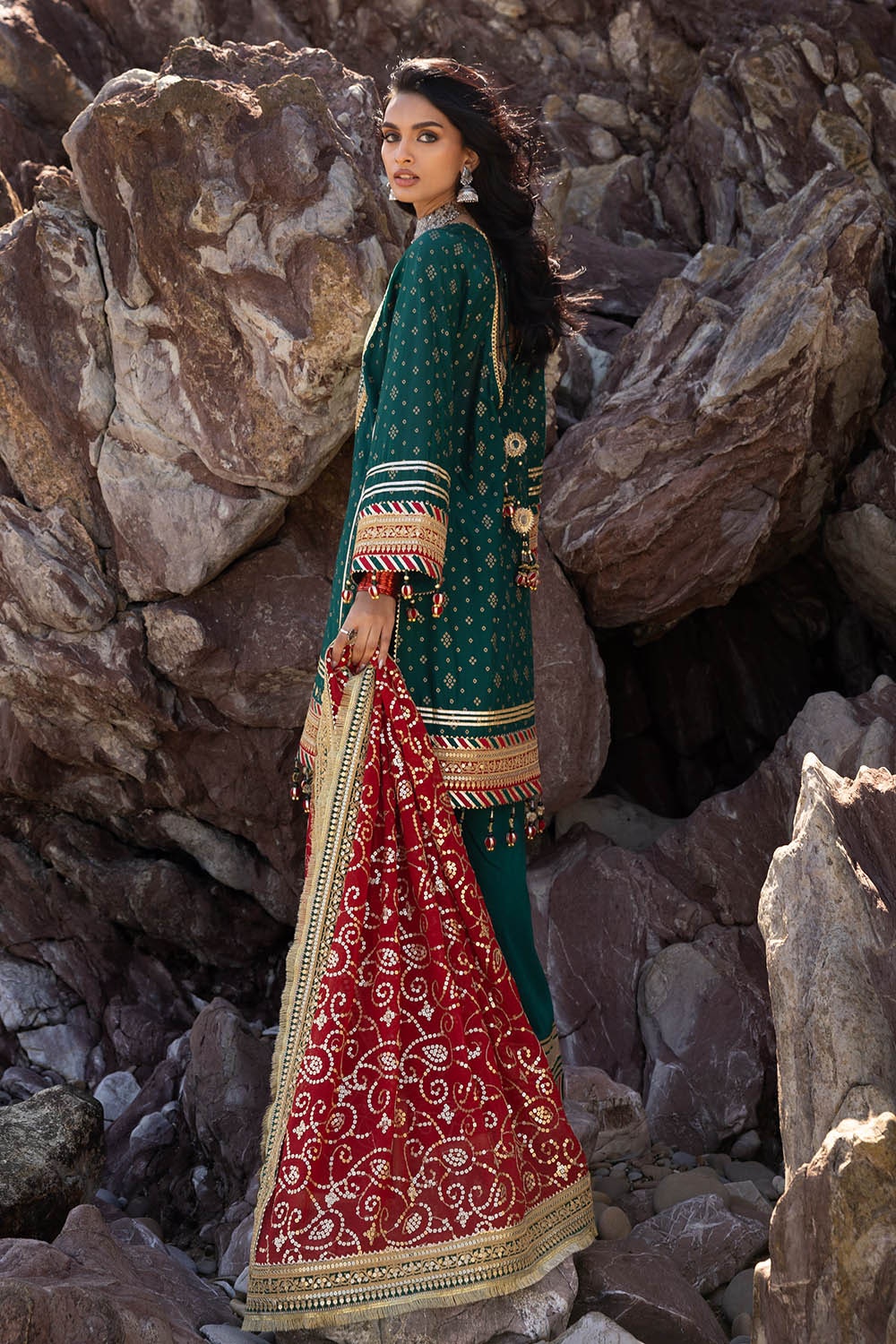 Gul Ahmed | Chunri Lawn 25 | BM-52024 - Official Gul Ahmed stockist in UK - Sakeena London